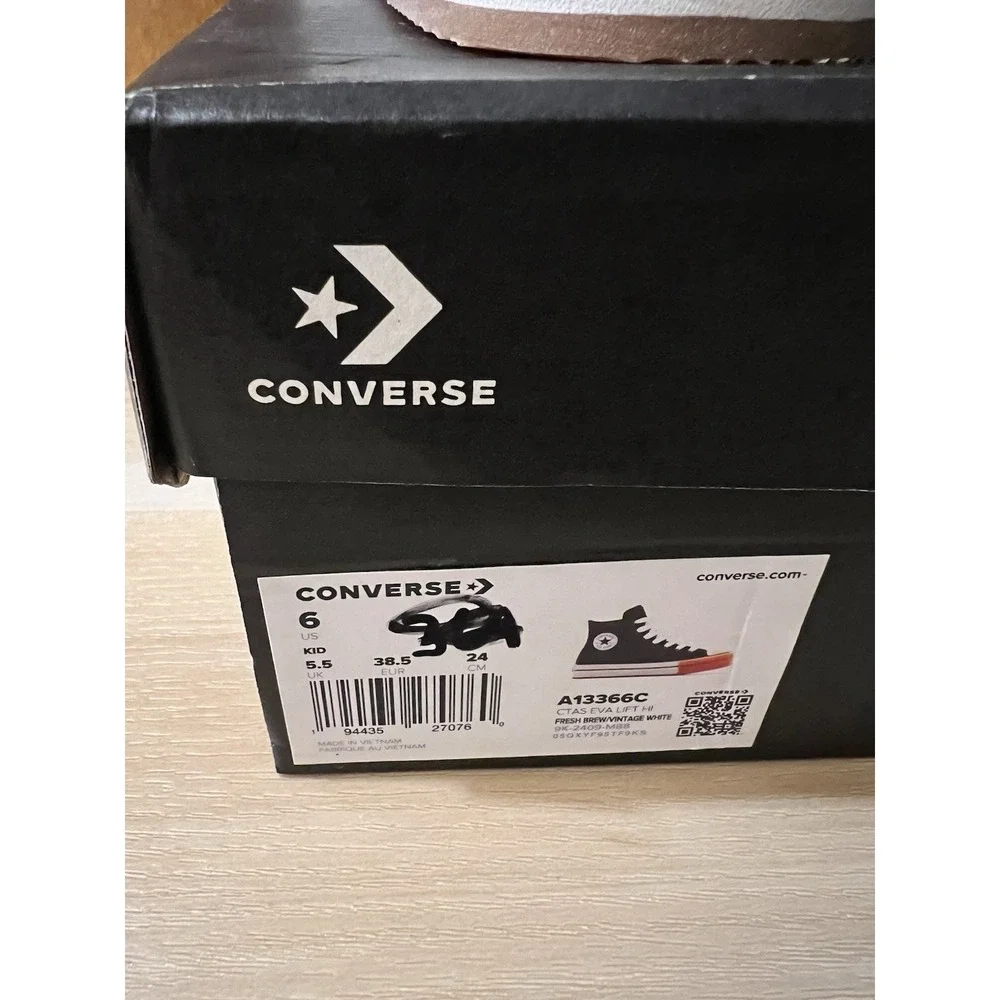 Converse CTAS Eva Lift‎ Hi Kids Youth Size 6 New In Box Fresh Brew Brown Suede